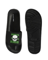 Shop Men's Black Immortal demigod Printed Velcro Sliders