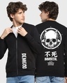 Shop Men's Black Immortal Graphic Printed Zipper Sweatshirt-Front