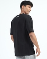 Shop Men's Black Imperfection Puff Printed Oversized T-Shirt-Full