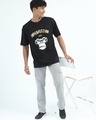 Shop Men's Black Imperfection Puff Printed Oversized T-Shirt