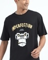 Shop Men's Black Imperfection Puff Printed Oversized T-Shirt