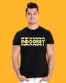Shop Men's Black Indoorsy Typography T-shirt-Front