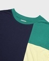 Shop Men's Blue & Green Color Block Oversized T-shirt