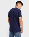 Shop Men's Blue & White Color Block Polo T-shirt-Design