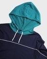 Shop Men's Black Iris & Kayaking Color Block Hoodie T-shirt