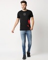 Shop Men's Black Iron Face (AVL) Graphic Printed T-shirt-Design