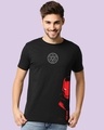 Shop Men's Black Iron Face T-shirt-Front
