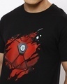 Shop Men's Black Iron Man Arc T-shirt