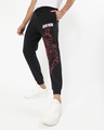 Shop Men's Black Iron Man Graphic Printed Joggers-Front