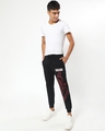 Shop Men's Black Iron Man Graphic Printed Joggers-Full