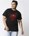 Shop Men's Black Iron Man of War (AVL) Graphic Printed Plus Size T-shirt-Front