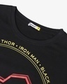 Shop Men's Black Iron Man Outline Helmet Graphic Printed T-shirt
