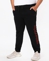 Shop Men's Black Iron Man Typography Plus Size Joggers-Design