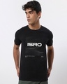 Shop Men's Black ISRO Matrix Typography T-shirt-Front