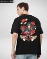 Shop Men's Black Itachi Graphic Printed Oversized T-shirt-Design