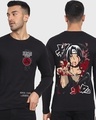 Shop Men's Black Itachi Moment Graphic Printed T-shirt-Front