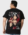 Shop Men's Black Itachi Moment Graphic Printed Plus Size T-shirt-Design