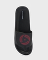 Shop Men's Black Itachi Sharingan Printed Velcro Sliders-Full