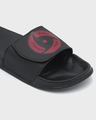 Shop Men's Black Itachi Sharingan Printed Velcro Sliders