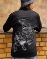 Shop Men's Black Jap Graphic Printed Oversized Shirt-Front