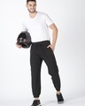 Shop Men's Black Joggers-Full