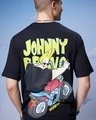 Shop Men's Black Johnny Biker Graphic Printed Oversized T-shirt