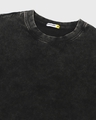 Shop Men's Black Johnny Bravo Graphic Printed Oversized Acid Wash T-shirt