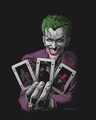 Shop Men's Black Joker Card T-shirt-Full