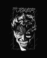 Shop Men's Black Joker Stare Graphic Printed Oversized Hoodie T-shirt