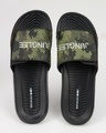 Shop Men's Black Junglee Printed Velcro Sliders
