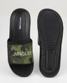 Shop Men's Black Junglee Printed Velcro Sliders