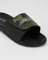 Shop Men's Black Junglee Printed Velcro Sliders