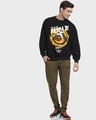 Shop Men's Black Just Got Pandad Graphic Printed Oversized Sweatshirt