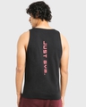 Shop Men's Black Just Gym Typography Oversized Vest-Design