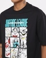 Shop Men's Black Justice League Graphic Printed Oversized T-shirt