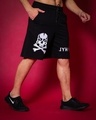 Shop Men's Black Jym King Graphic Printed Relaxed Fit Shorts-Design