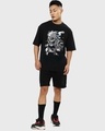 Shop Men's Black Kakashi Sensei Graphic Printed Oversized T-shirt-Design
