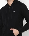 Shop Men's Black kangaroo Pockets Hoodie-Design