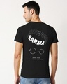 Shop Men's Black Karma Circles Typography T-shirt-Design