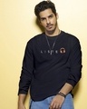 Shop Men's Black Keep Listening Typography T-shirt-Front