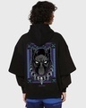 Shop Men's Black King Black Panther Graphic Printed Oversized Hoodie-Design