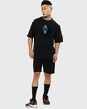 Shop Men's Black King Reborn Graphic Printed Oversized T-shirt-Design