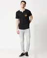 Shop Men's Black KKR Fans Typography Henley T-shirt-Design