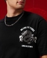 Shop Men's Black Kungfu Smackdown Graphic Printed Oversized T-shirt
