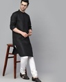 Shop Men's Black Kurta-Full