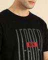 Shop Men's Black Leader Typography T-shirt