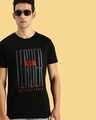 Shop Men's Black Leader Typography T-shirt-Front