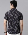 Shop Men's Black Leaf Printed Slim Fit Shirt-Design