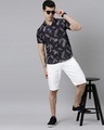 Shop Men's Black Leaf Printed Slim Fit Shirt-Full
