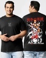 Shop Men's Black Legend Jiraiya Graphic Printed Plus Size T-shirt-Front